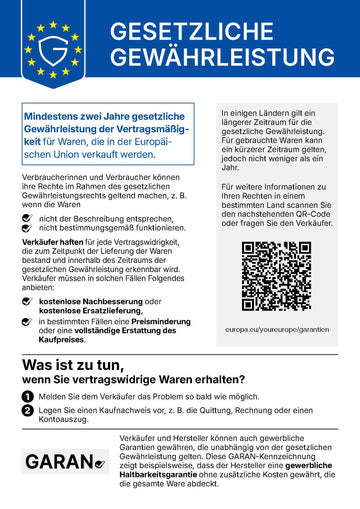 Hinweis zur gesetzlichen Gewährleistung (zum Vergrößern anklicken)